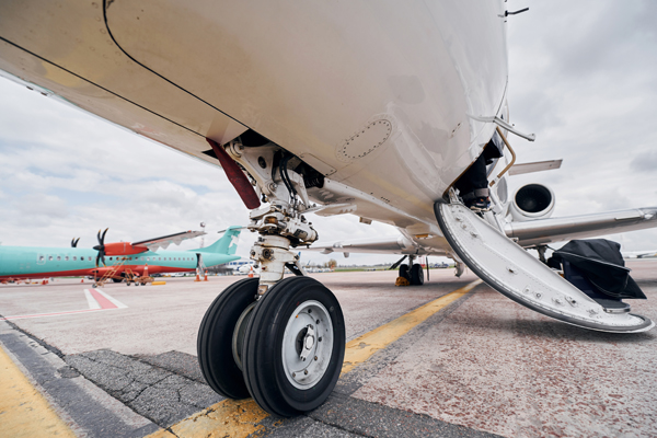 Aircraft with airstair door open